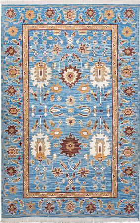 Hand Made China Soumak 5' x 8' Blue LT