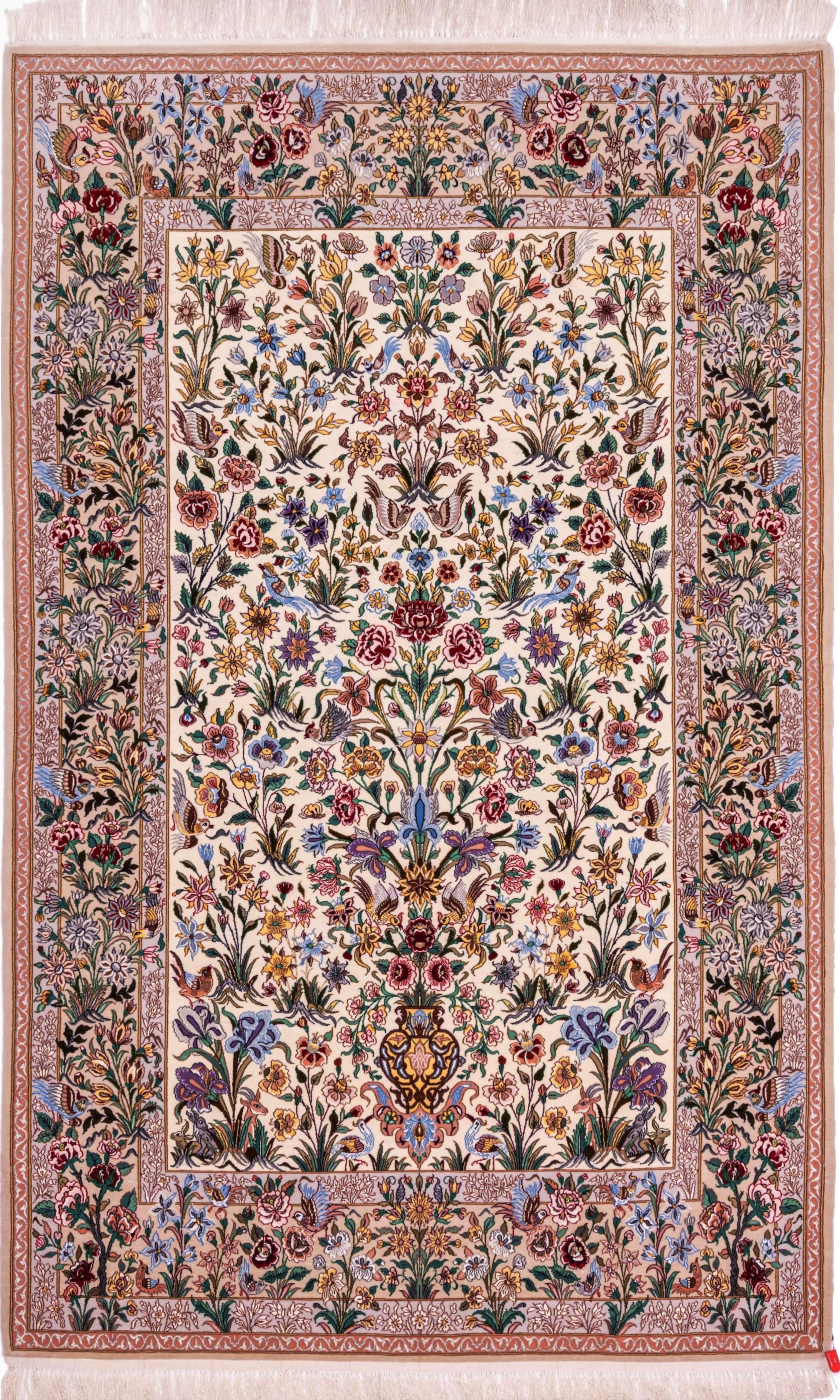 Hand Knotted Iran Isfahan 4'10