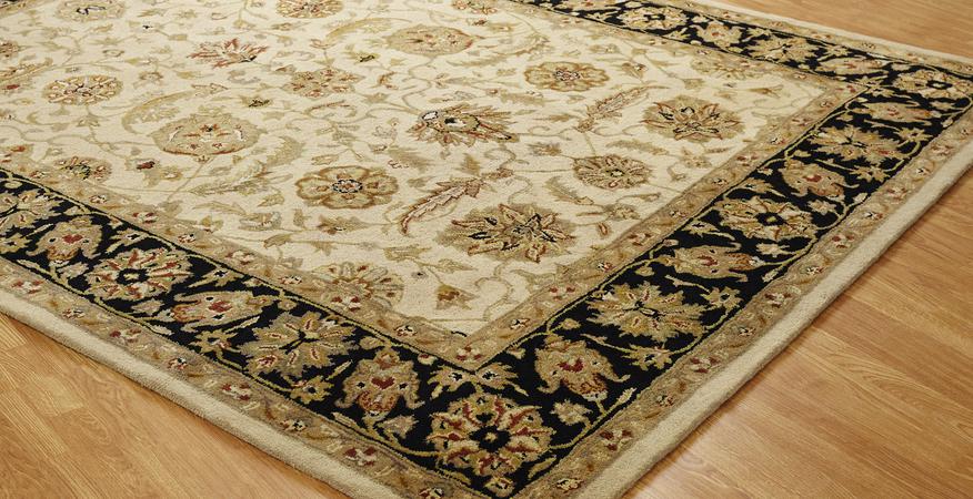 Hand Tufted Wool Ivory Traditional India Rug 2'6" x 10'