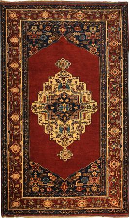 Hand Made Wool Red Traditional Persian Rug 4'5" x 7'2"