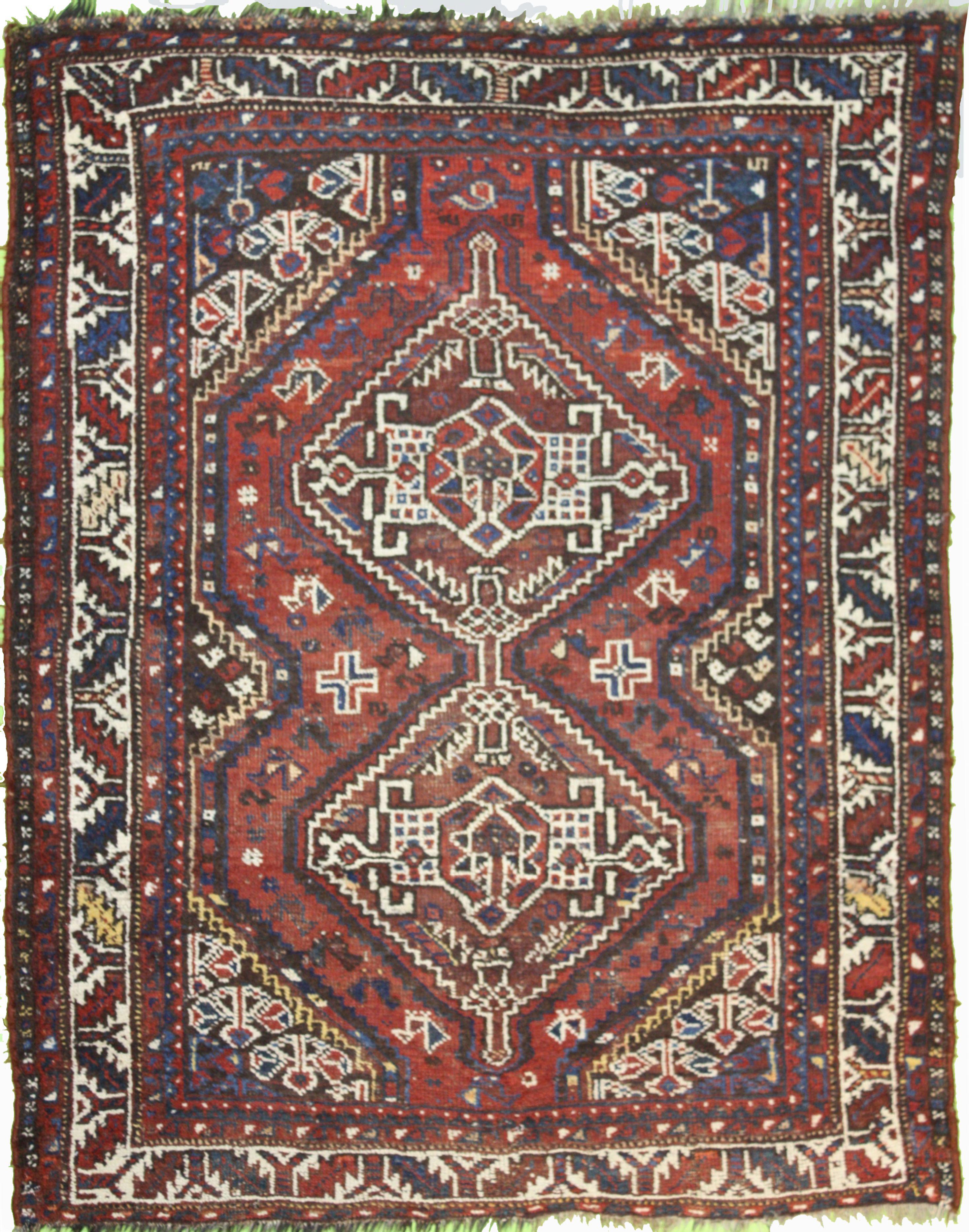 Hand Knotted Wool Red Traditional Persian Rug 3'10" x 5'2"