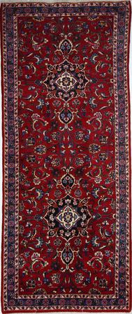 Hand Made Wool Red Traditional Persian Rug 3'10" x 9'3"