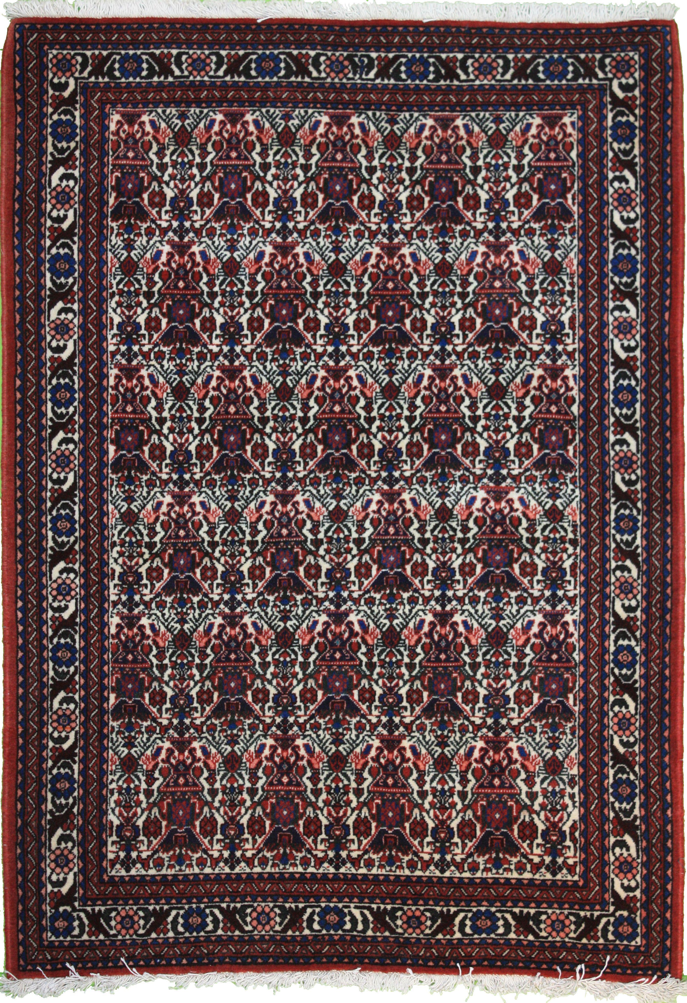 Hand Knotted Wool Ivory Traditional Persian Rug 4'4 x 3'5 - Rug Expo Area  Rug Store San Diego, CA