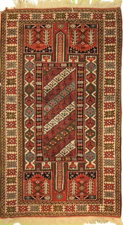 Hand Knotted Wool Red Traditional Persian Rug 3'7" x 6'3"