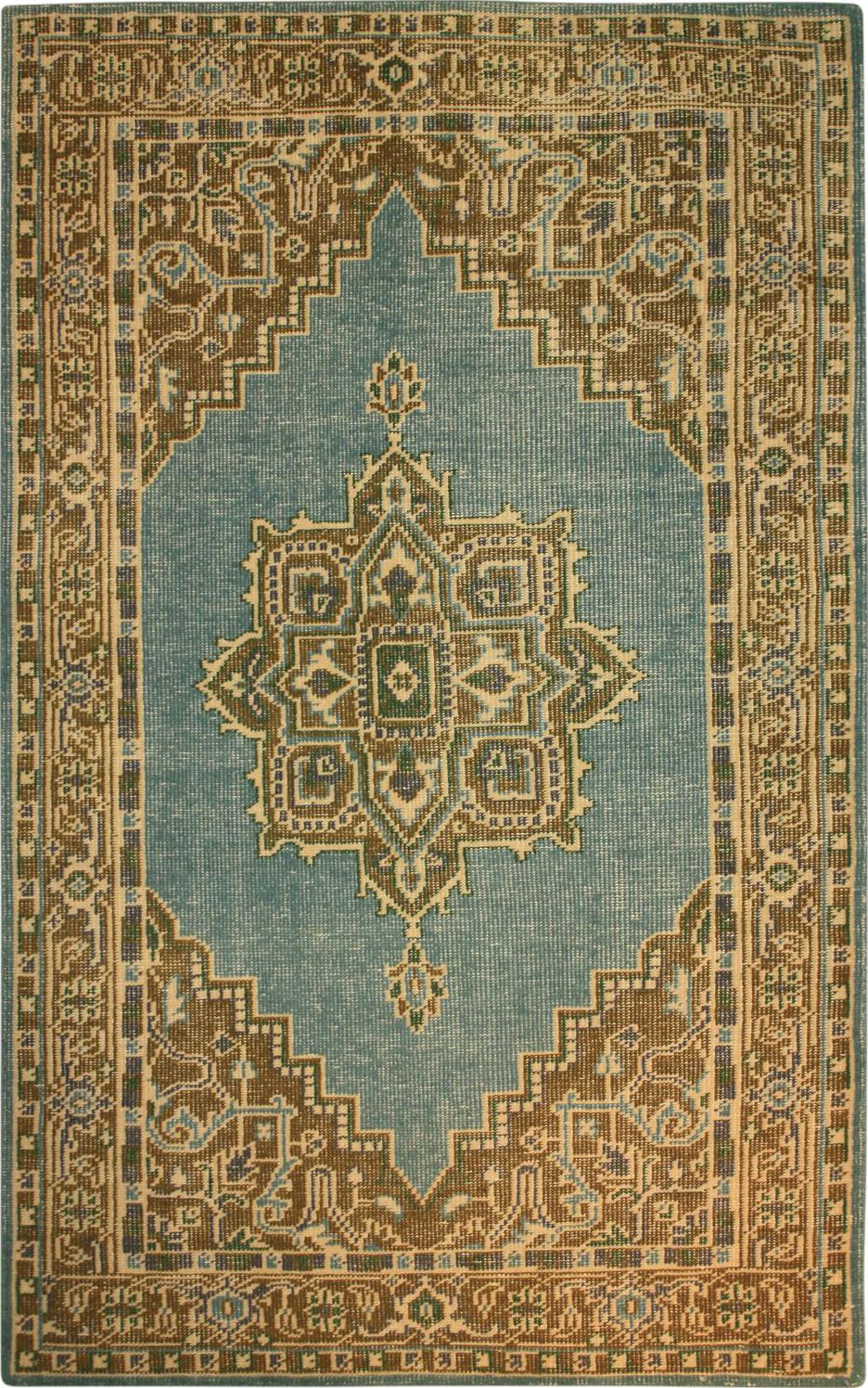 Hand Knotted Wool Brown Lt Traditional India Rug 5'2" x 8'2"