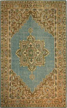 Hand Knotted Wool Brown Lt Traditional India Rug 5'2" x 8'2"