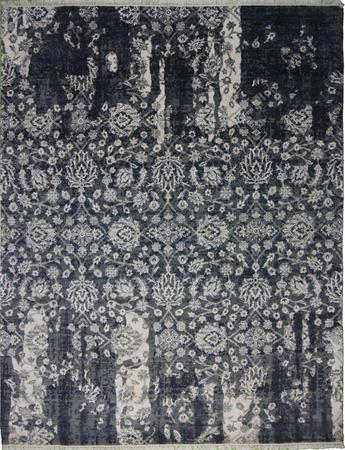 Hand Made Wool Grey Transitional India Rug 8' x 10'2"