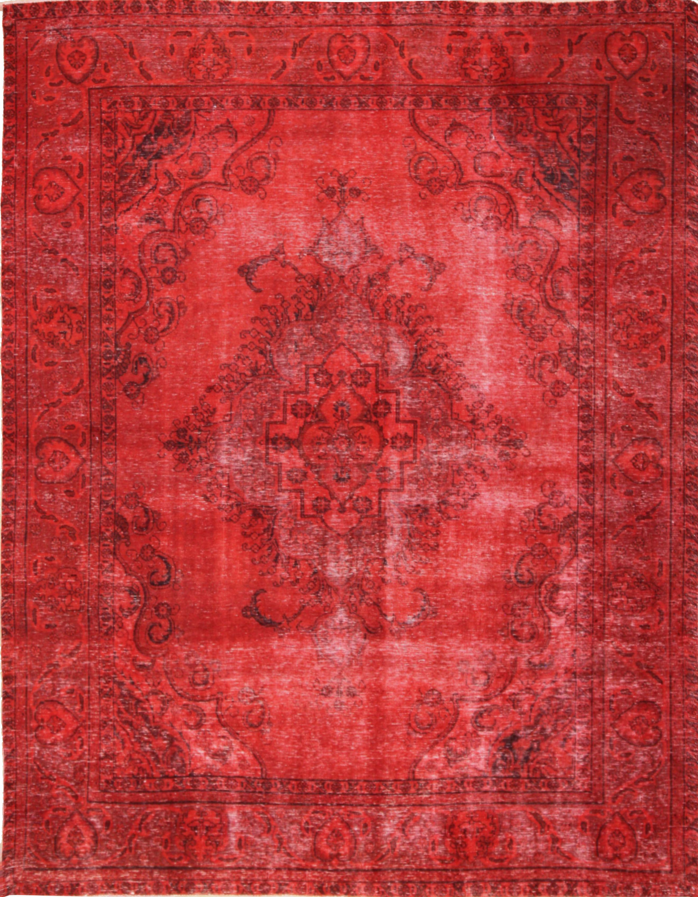 Hand Knotted Wool Red Transitional India Rug 8' x 10'4"