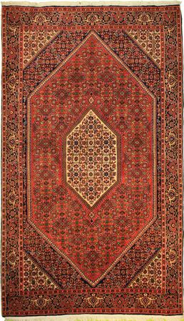 Hand Made Persian VATAN , BIDJAR Wool 4'3" x 6'11" Rust