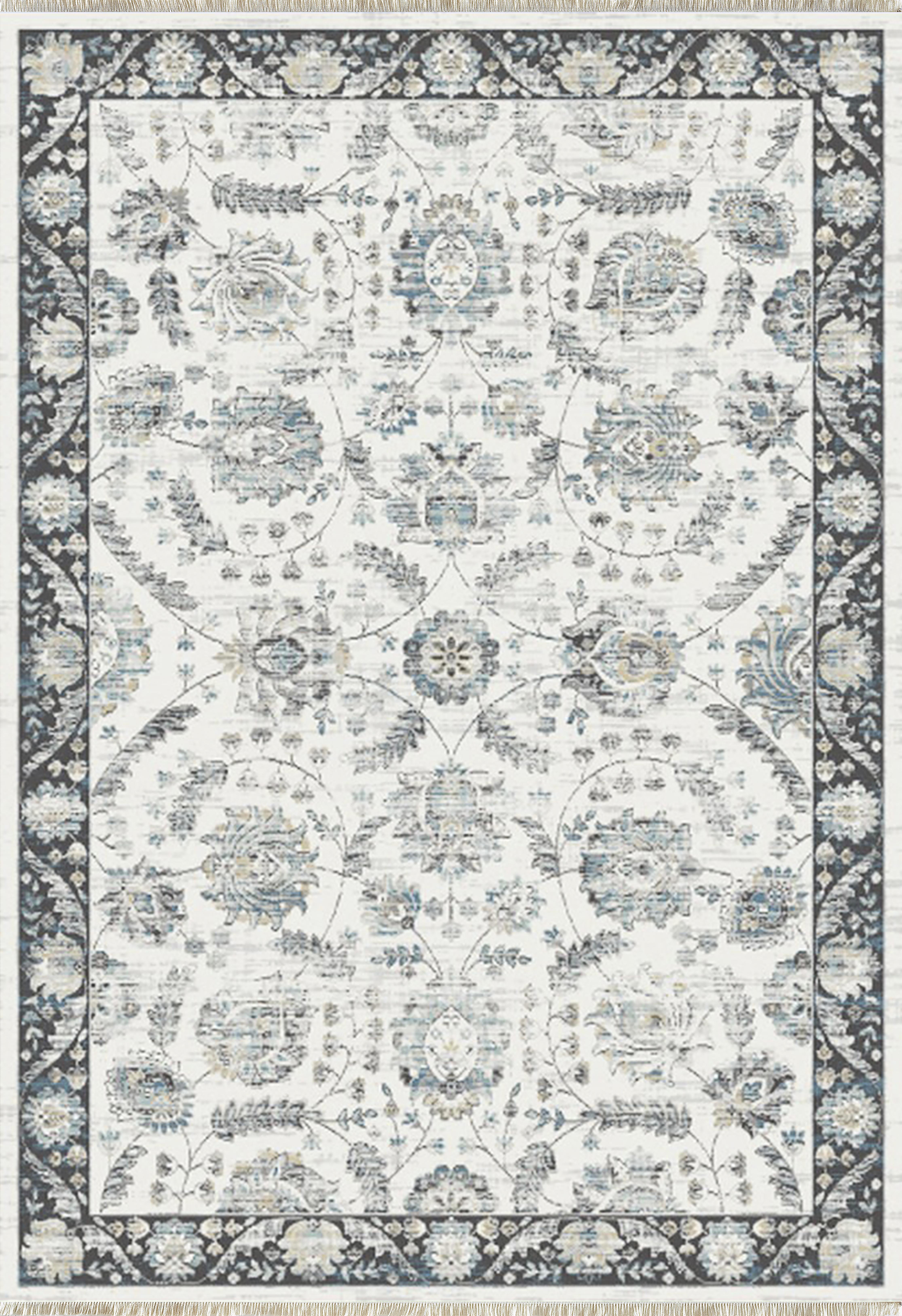 Machine Made Synthetic White Traditional Turkey Rug 9'2" x 12'10"