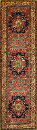 Hand Knotted Wool Rust Traditional Pakistan Rug 2'11" x 10'2"