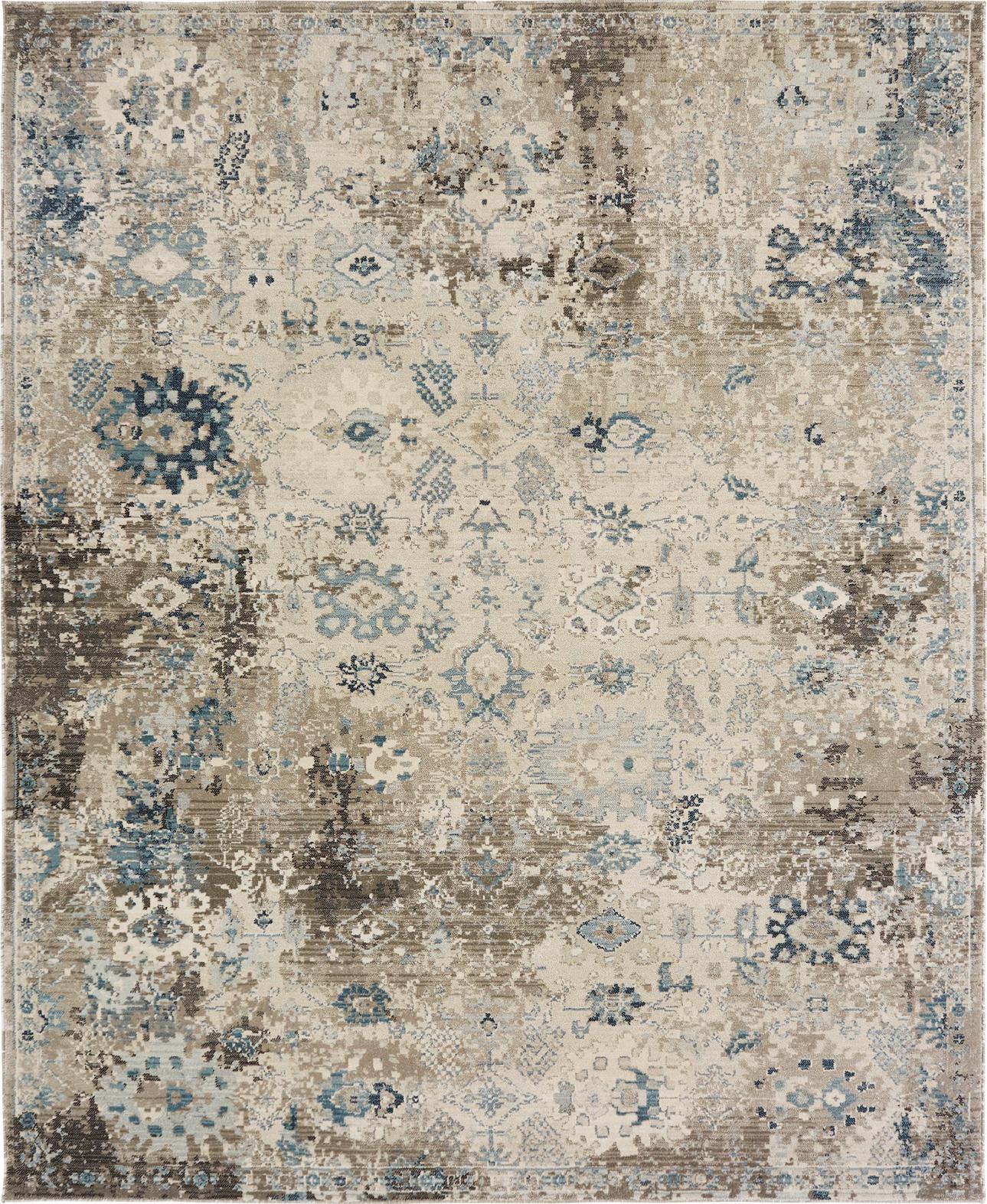 Hand Loomed Wool Blue Dk Contemporary India Rug 9' x 12'