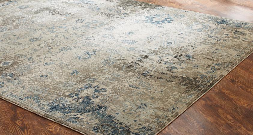 Hand Loomed Wool Blue Dk Contemporary India Rug 9' x 12'