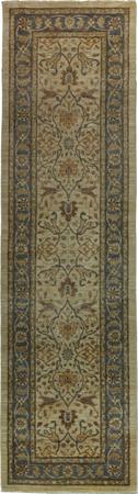 Hand Knotted Wool Ivory Traditional Pakistan Rug 2'5" x 9'7"