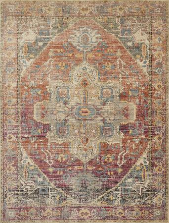 Machine Made Synthetic Orange Transitional Egypt Rug 3'7" x 5'2"