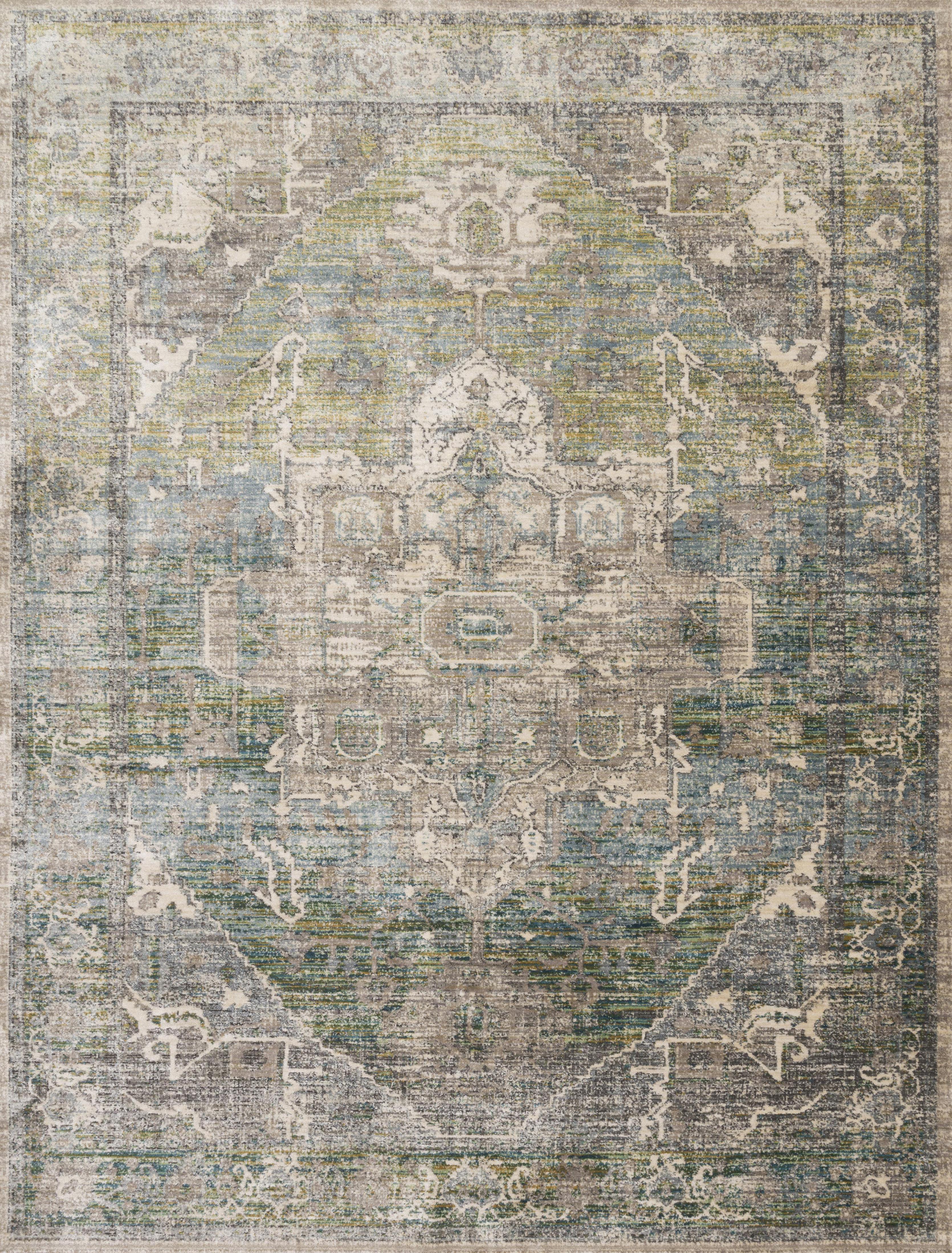 Machine Made Synthetic Grey Transitional Egypt Rug 7'10" x 10'