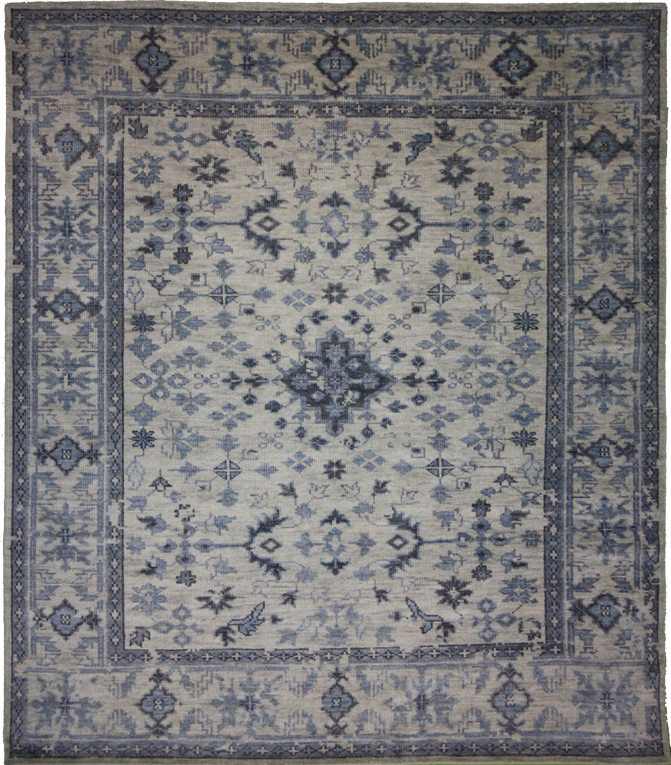 Hand Knotted Wool Beige Transitional India Rug 8' x 10'