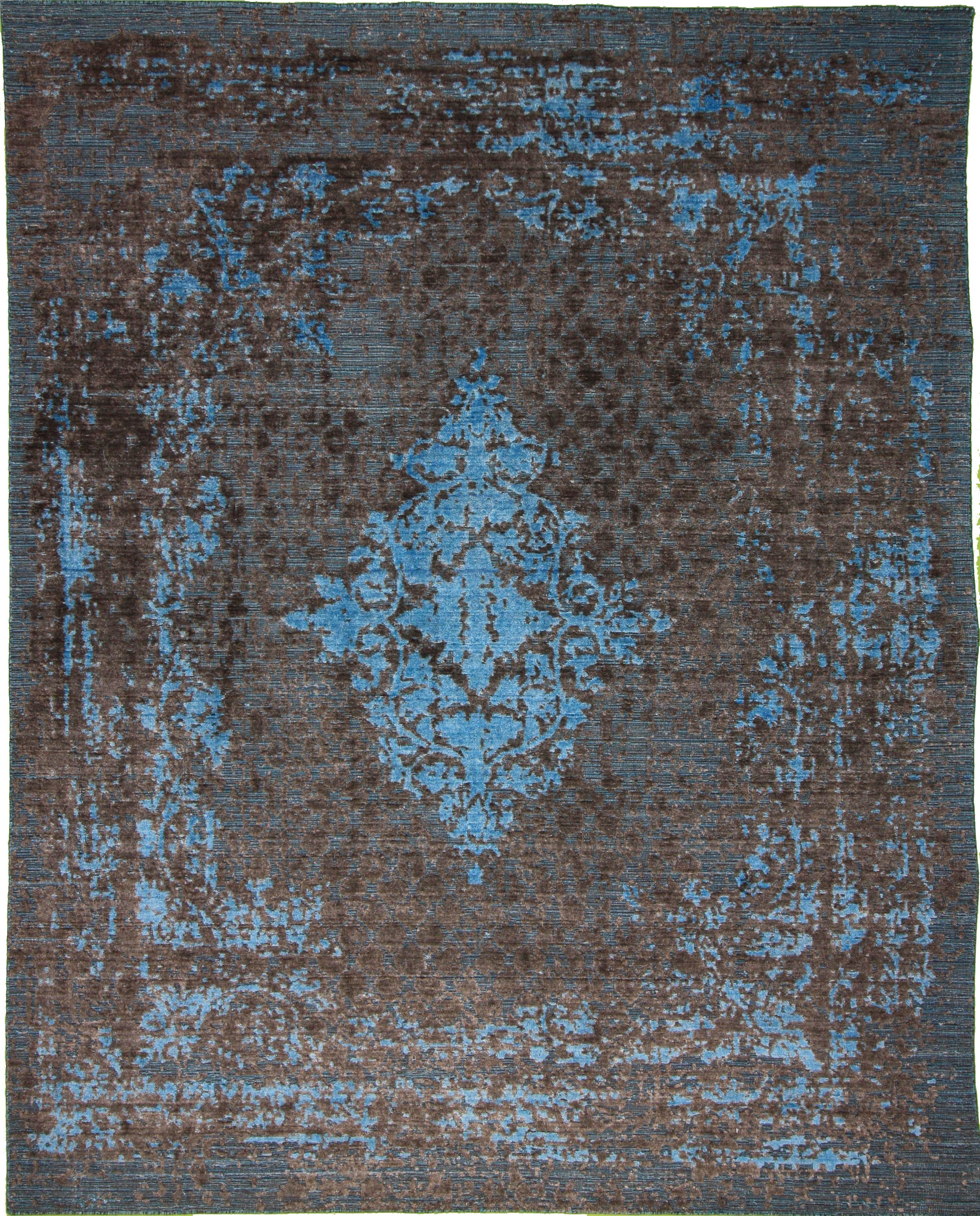 Hand Made Wool Brown Transitional India Rug 8' x 10'