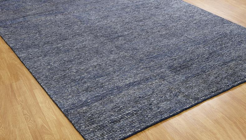 Hand Knotted WOOL & VISCOSE Blue Contemporary India Rug 8' x 10'