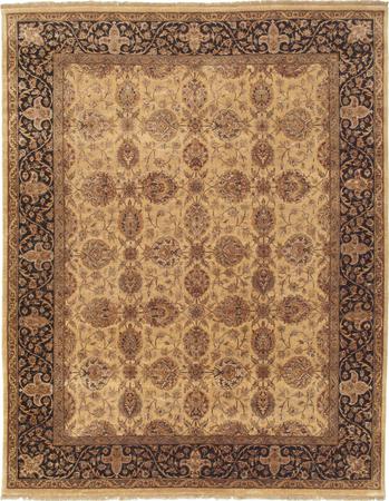 Hand Knotted India Wool Indian Beige Rug 7'11
