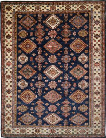 Hand Knotted Pakistan Wool Indo Blue Dk Rug 8'9