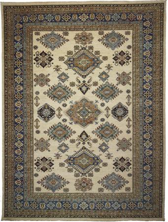 Hand Knotted Pakistan Wool Indo Ivory Rug 8'10