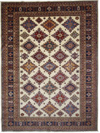Hand Knotted Pakistan Wool Indo Ivory Rug 9' x 11'11