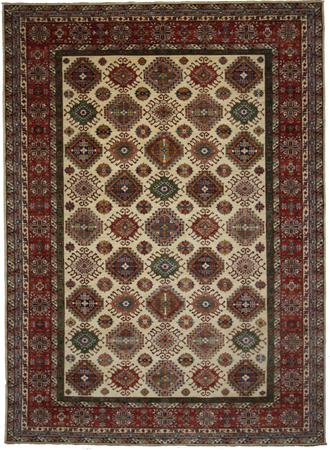Hand Knotted Pakistan Wool Indo Ivory Rug 9' x 12'5