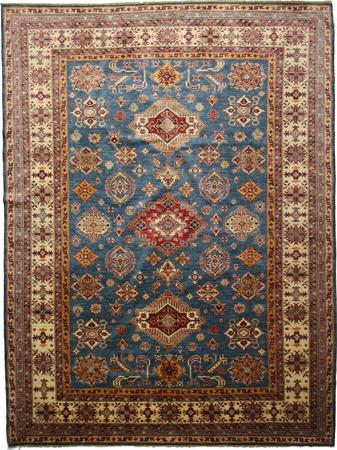 Hand Knotted Pakistan Wool Indo Blue Rug 9' x 12'