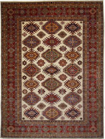 Hand Knotted Pakistan Wool Indo Ivory Rug 9' x 11'11