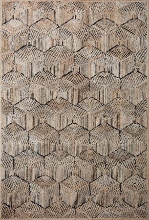 Hand Hooked Synthetic Beige Contemporary India Rug 7'9" x 9'9"