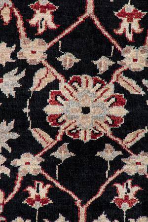Hand Knotted Pakistan Peshawar Wool 100% 6'9" x 8'6" Black