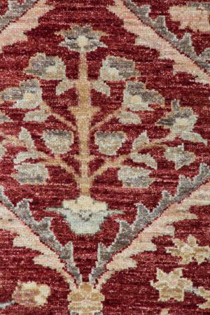 Hand Knotted Pakistan Sultanabad Wool 100% 6'3" x 9'3" Red