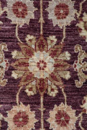 Hand Knotted Pakistan Peshawar Wool 100% 5'11" x 8'9" Brown