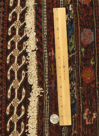 Soumak Iran Shahsevan Wool 100% 6'7" x 6'7" Black