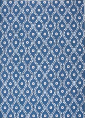 Nourison Home-Garden RS085 Blue-Navy Rectangle 4'4" X 6'3"