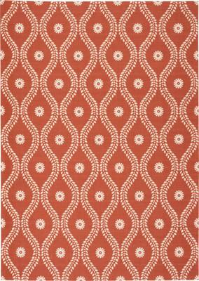 Nourison Home-Garden RS085 Orange-Rust Rectangle 5'3" X 7'5"